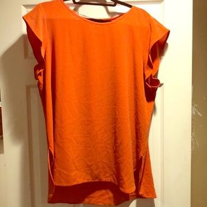 XL orange polyester blouse